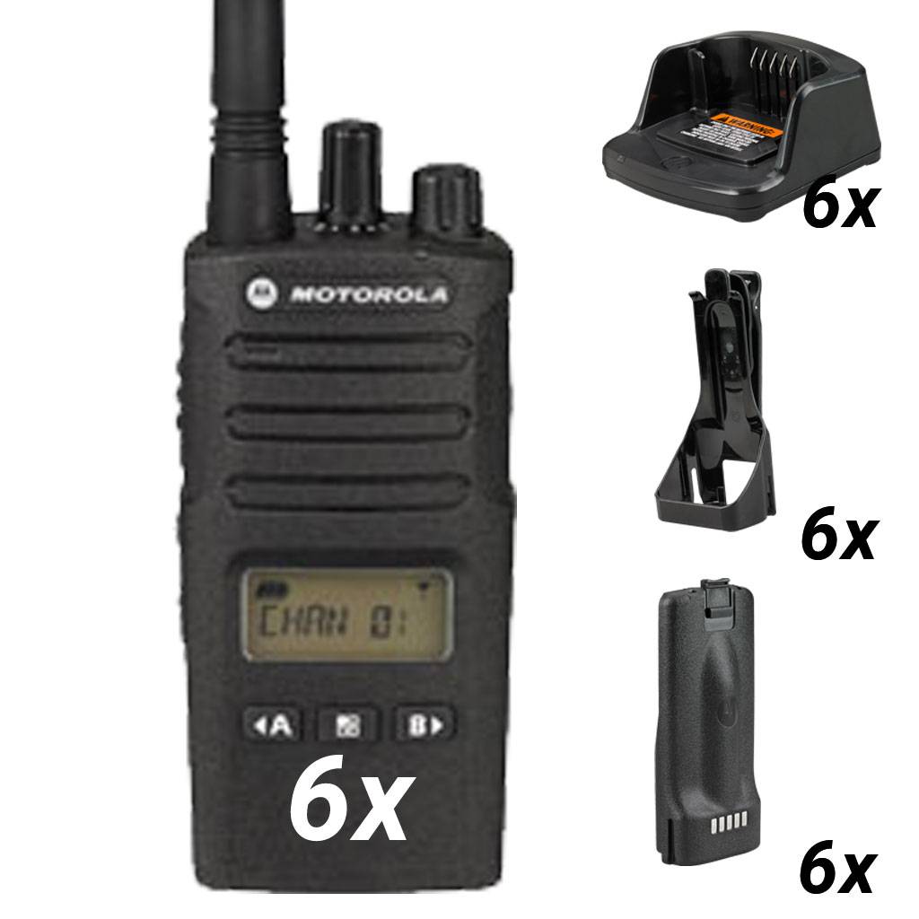 Motorola XT460 Set aus 6 Handfunkgeräten PMR446 Lizenzfrei RMP0166BDNAA-0