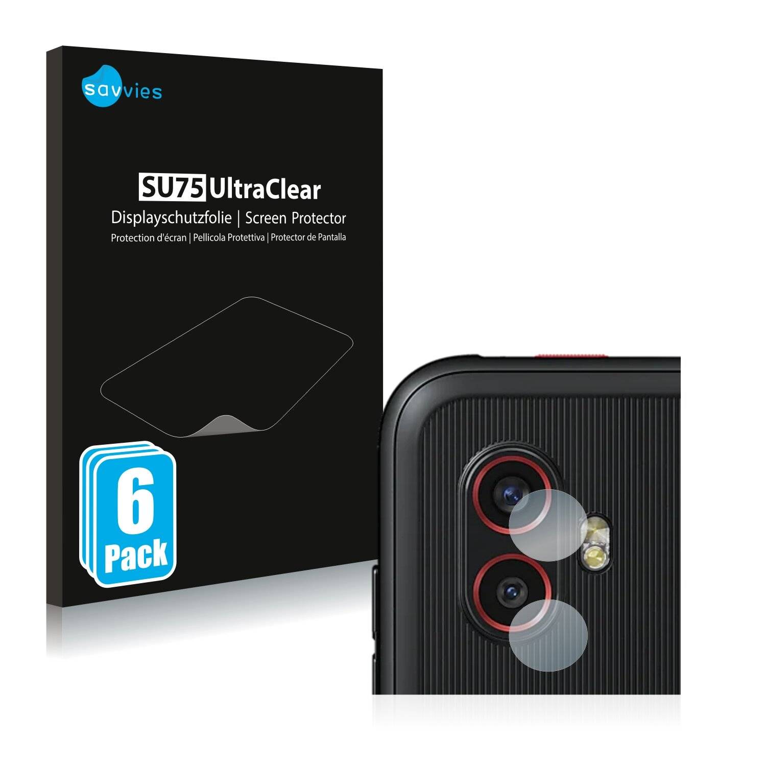 6x Savvies SU75 Displayschutzfolie für Samsung Galaxy Xcover 6 Pro (NUR-0