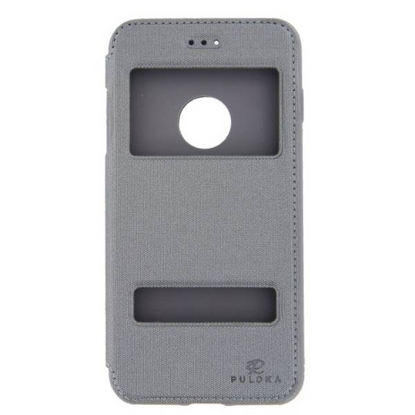Puloka Flip Hülle für iPhone 7 Plus grau