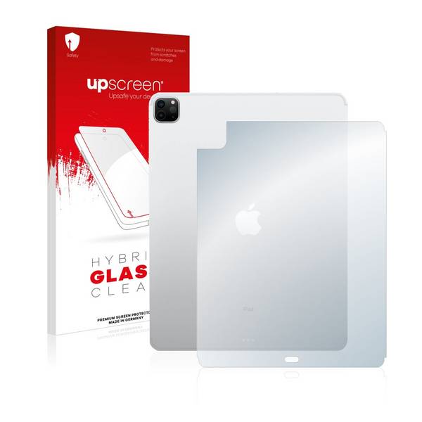 upscreen Flexible Panzerglasfolie für Apple iPad 12.9" Pro WiFi Cellular 2020 (Rückseite, 4. Gen.) Schutzglas 9H