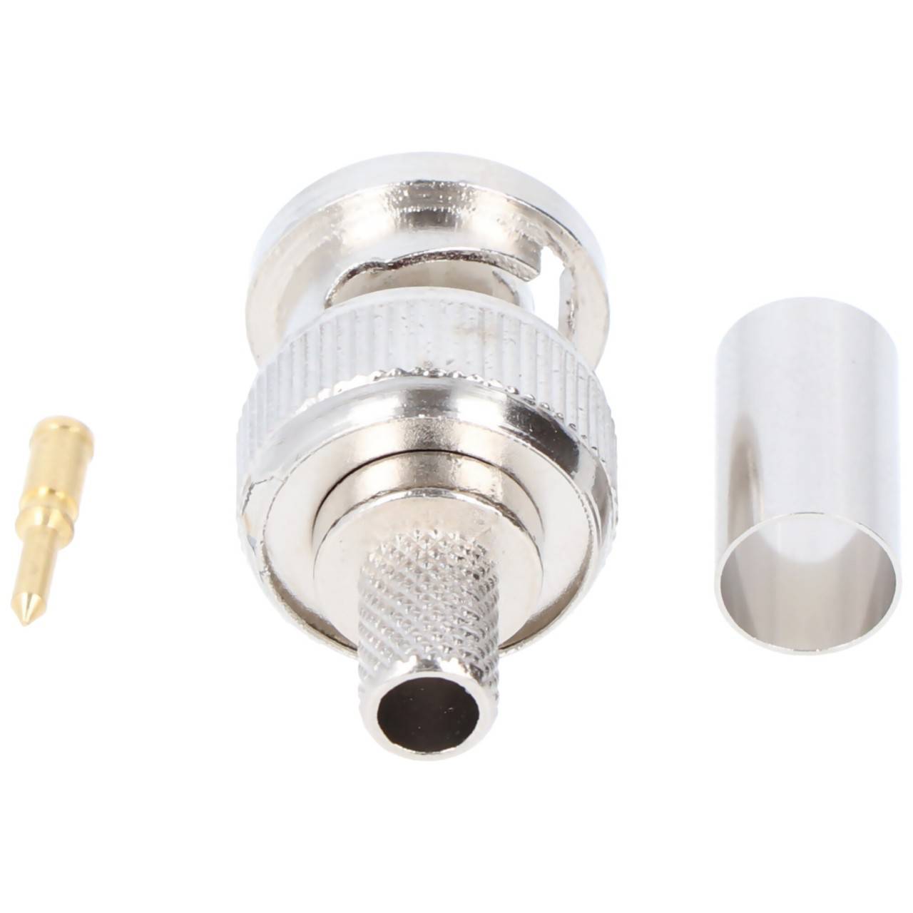 Goobay BNC-Crimpstecker für RG 59/U Kabel, mit vergoldetem Pin-2
