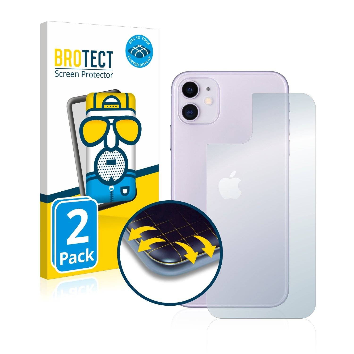 2x BROTECT Flex Matte Full-Cover Displayschutzfolie für Apple iPhone 11-0