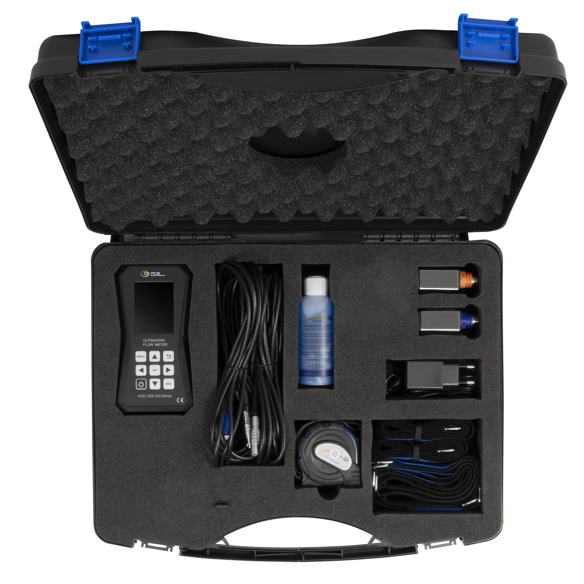 PCE Instruments Ultraschall-Durchflussmessgerät PCE-TDS 200 S |Sensoren für Rohrgröße: 20-108 mm |Auflösung: 0,001 m/s-6