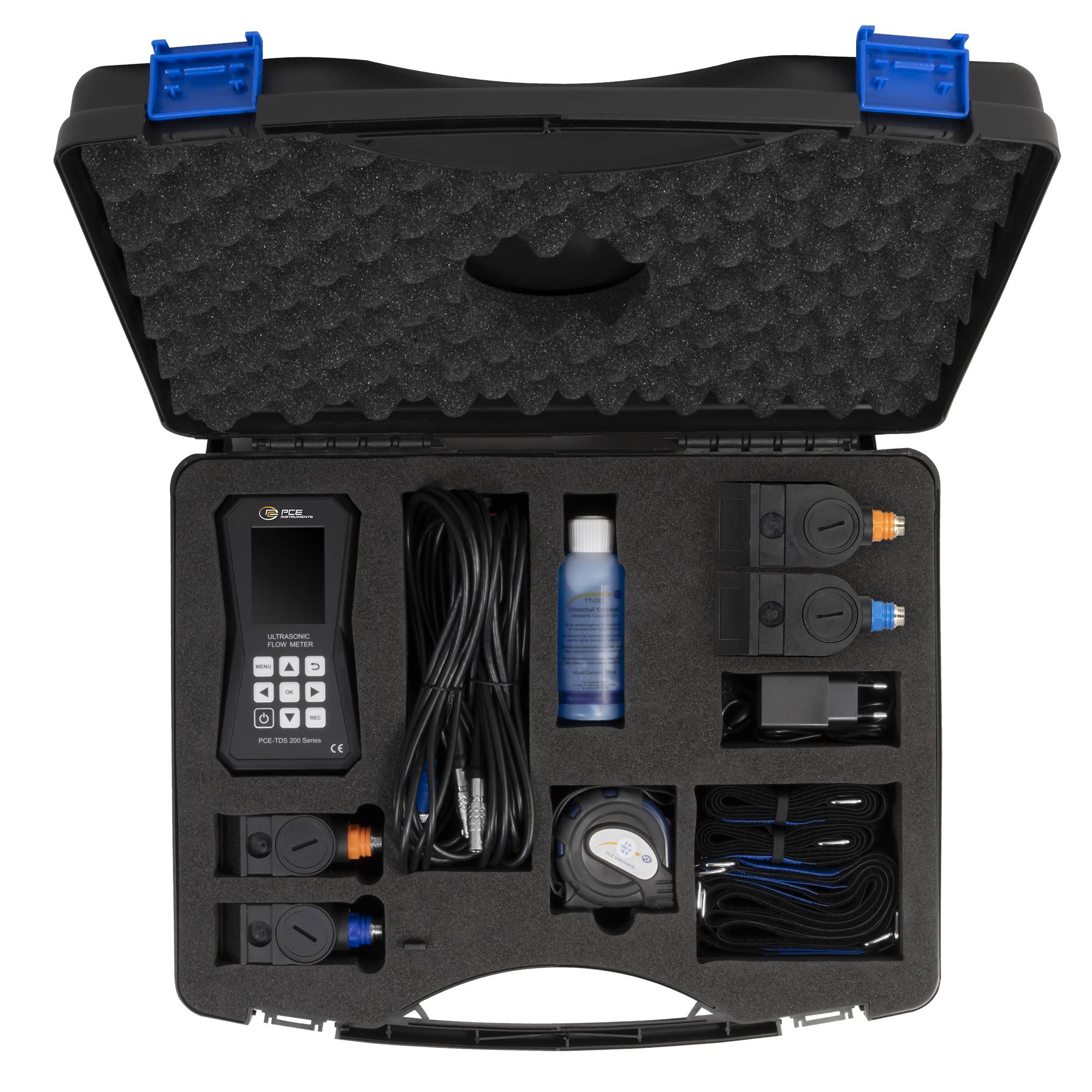 PCE Instruments Ultraschall-Durchflussmessgerät PCE-TDS 200 ML |Durchflusssensoren für Rohrgröße 50-700 mm /315-6000 mm-6