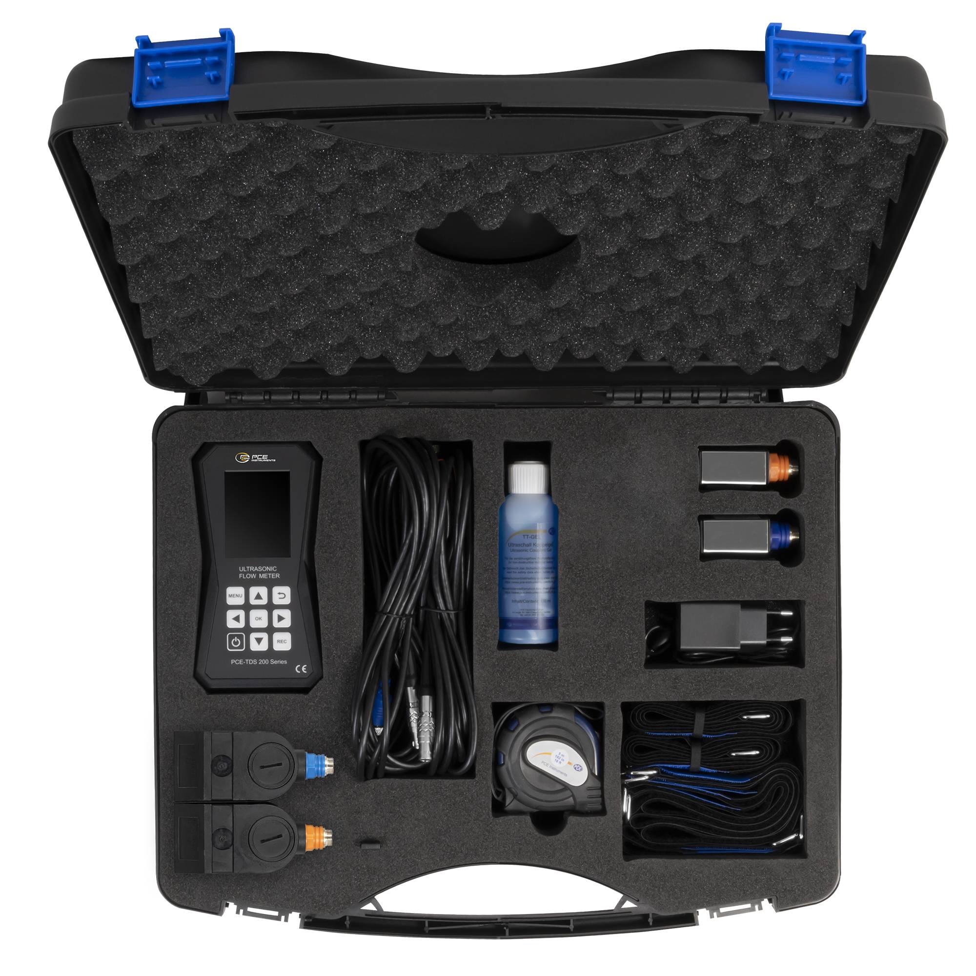 PCE Instruments Ultraschall-Durchflussmessgerät PCE-TDS 200 SL |4 Sensoren |32 GB Speicher (10 Mio. Messpunkte) |USB-C-6