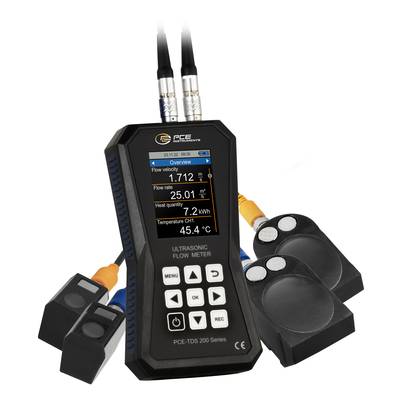 PCE Instruments Ultraschall-Durchflussmessgerät PCE-TDS 200 SL |4 Sensoren |32 GB Speicher (10 Mio. Messpunkte) |USB-C-0