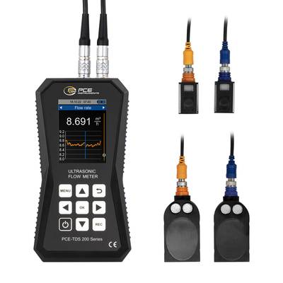 PCE Instruments Ultraschall-Durchflussmessgerät PCE-TDS 200 SL |4 Sensoren |32 GB Speicher (10 Mio. Messpunkte) |USB-C-1