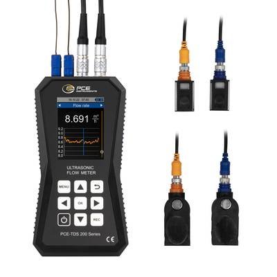 PCE Instruments Ultraschall-Durchflussmessgerät PCE-TDS 200+ SM |Durchflusssensoren |Wärmemengenmessung |Datenlogger-1