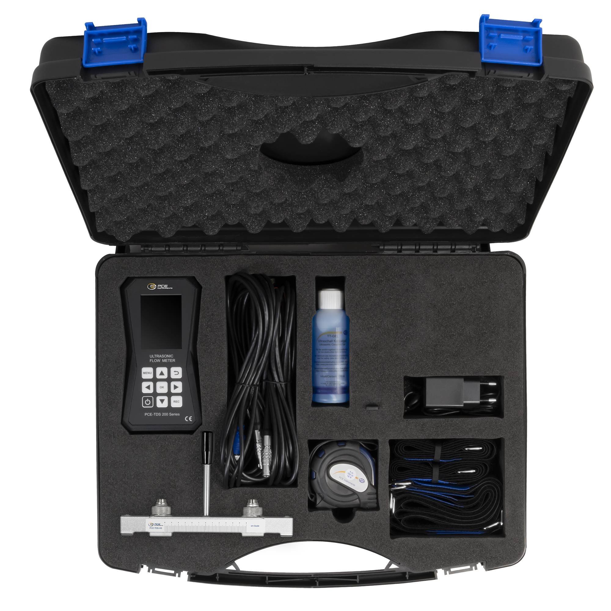 PCE Instruments Ultraschall-Durchflussmessgerät PCE-TDS 200 SR |Durchflusssensoren auf Schiene für Rohrgröße: 20-108 mm-6