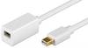 Goobay 52854 Mini DisplayPort 1.2 Verlängerungskabel 4K @ 60Hz DP Stecker auf Buchse Verlängerung Monitorkabel Weiß 1m