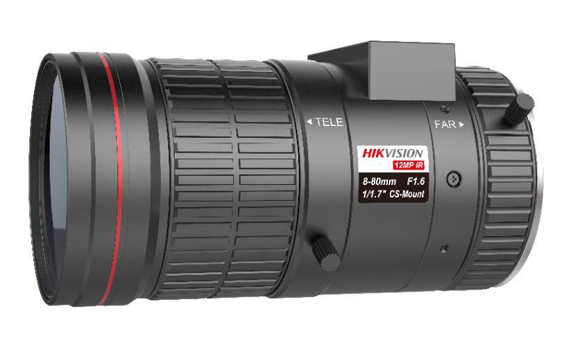 Hikvision HV0880D-12MPIR 1/1.7" 12MP Objektiv, CS-Mount, 8-80mm, Tag/Nacht, IR, DC Blende, F1.6-0