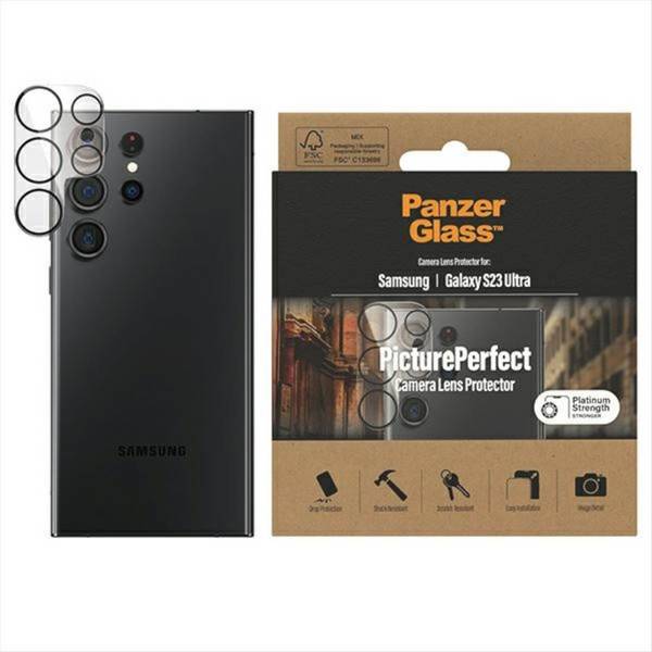 Für Samsung Galaxy S23 Ultra Back Kamera Schutz Hart Glas Cover Transparent