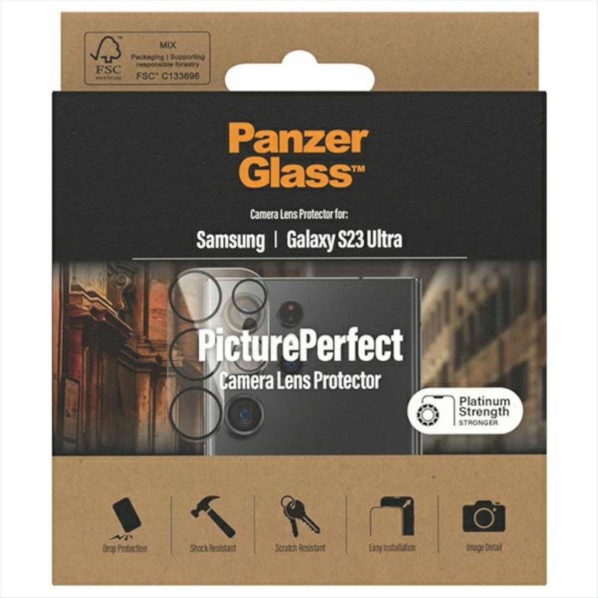 Für Samsung Galaxy S23 Ultra Back Kamera Schutz Hart Glas Cover Transparent-2