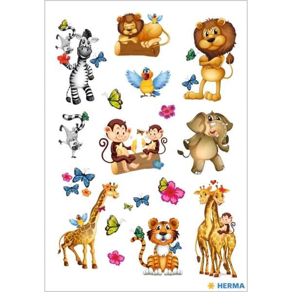 Sticker Dschungel 3 Blatt-1