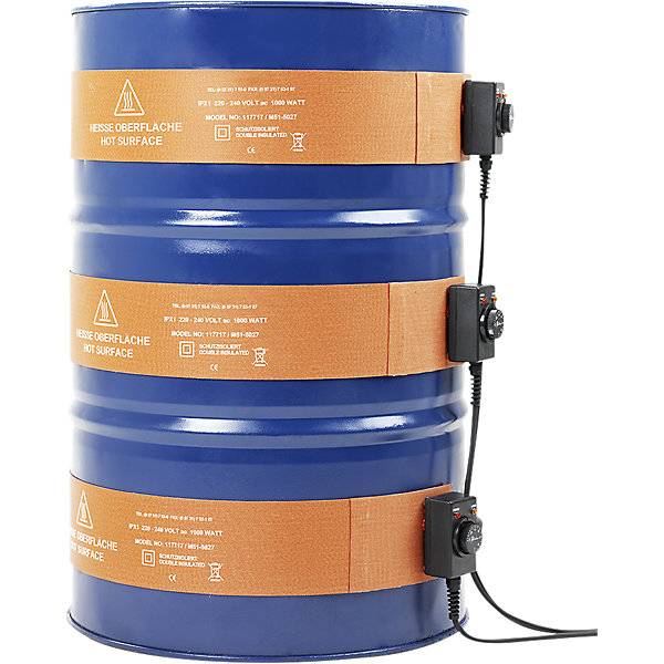 Fass-Heizgürtel ECO 200 - 220-l-Stahlfässer 1000 W Silikon max. 120 °C IP40. Denios SE 67970849-1