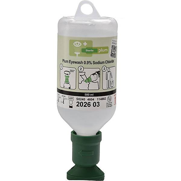 Augenspülflasche 09% NaCl VE 3 x 500-ml-Flaschen mit Augenschale. B-Safety GmbH 72739049-0
