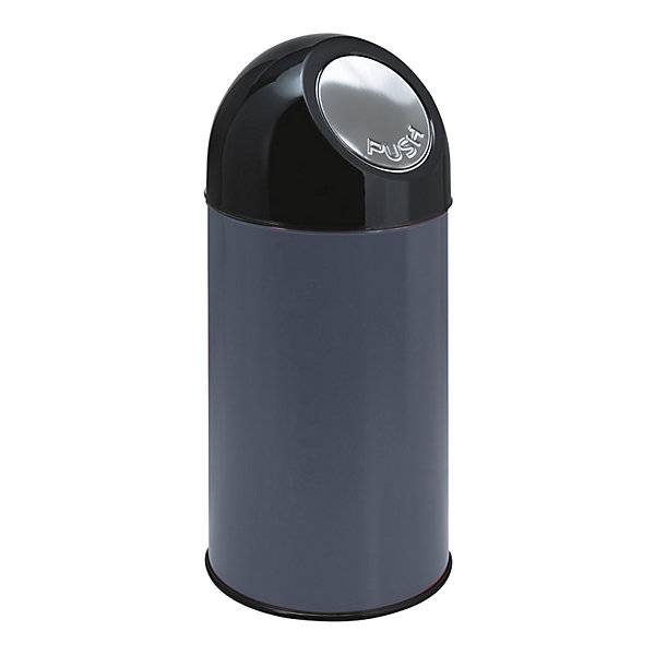 Push-Mülleimer Stahl Volumen 40 l verzinkter Innenbehälter grau. Vepa Bins Groothandel B.V. 97782849