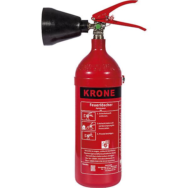 Kohlendioxid-CO₂-Feuerlöscher Inhalt 2 kg Brandklasse B. TKG Technische Kunststoff- und Metallteile GmbH-0