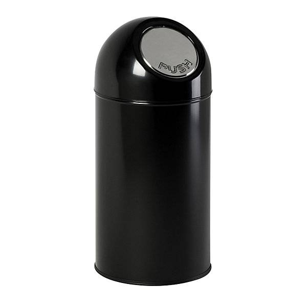 Push-Mülleimer Stahl Volumen 40 l verzinkter Innenbehälter schwarz. Vepa Bins Groothandel B.V. 97783049