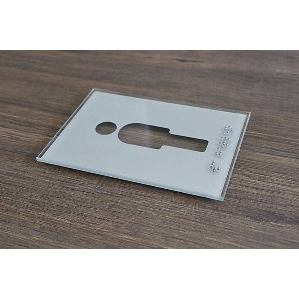 Türschild Piktogramm WC Braille HxB 148 x 105 mm Herren. Moedel GmbH | Schilderfabrikation 68640249