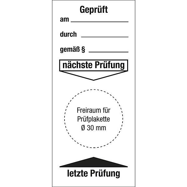 Prüfplakette/Grundplakette Folie Geprüft am VE 10 Stk LxH 40 x 90 mm. H. Marahrens Sicherheits- | Industrie--0