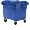 Müllcontainer aus Kunststoff DIN EN 840 Volumen 1100 l BxHxT 1370 x 1470 x 1115 mm blau. SSI Schäfer Plastics