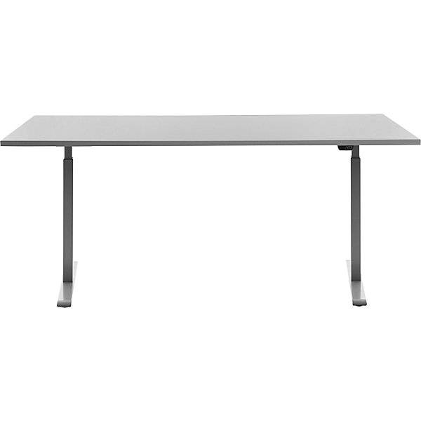 Schreibtisch elektrisch höhenverstellbar gerade BxT 1800 x 800 mm lichtgrau/grau. Topstar GmbH 67846749-0