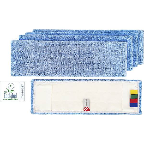 Mikrofaser-Mopp mit ECO-Label VE 5 Stk blau / weiß. EVO-Products Blankenburg GmbH 73212649-0