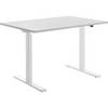 Schreibtisch elektrisch höhenverstellbar gerade BxT 1200 x 800 mm lichtgrau/weiß. Topstar GmbH 67845149