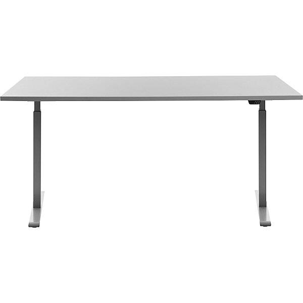 Schreibtisch elektrisch höhenverstellbar gerade BxT 1600 x 800 mm lichtgrau/grau. Topstar GmbH 67846449-0