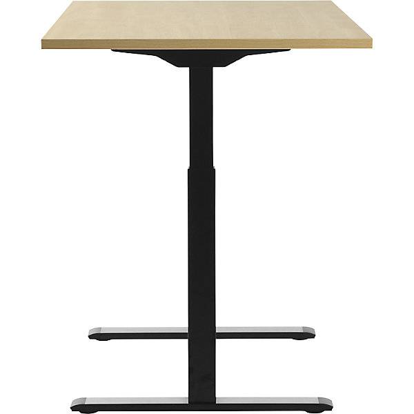 Schreibtisch elektrisch höhenverstellbar gerade BxT 1200 x 800 mm Ahorn/schwarz. Topstar GmbH 67847149-3