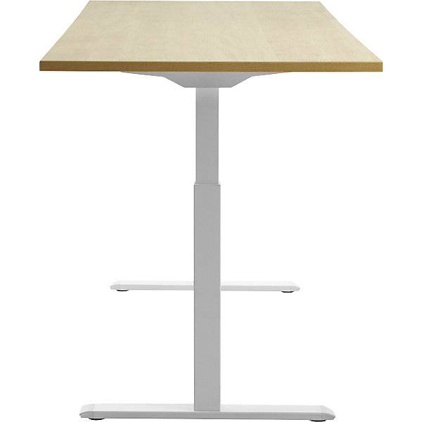 Schreibtisch elektrisch höhenverstellbar gerade BxT 1800 x 800 mm Ahorn/weiß. Topstar GmbH 67845949-1