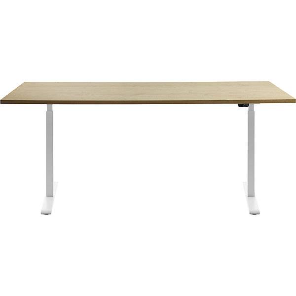 Schreibtisch elektrisch höhenverstellbar gerade BxT 1800 x 800 mm Ahorn/weiß. Topstar GmbH 67845949-2