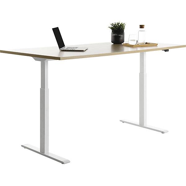 Schreibtisch elektrisch höhenverstellbar gerade BxT 1800 x 800 mm Ahorn/weiß. Topstar GmbH 67845949-3