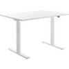 Schreibtisch elektrisch höhenverstellbar gerade BxT 1200 x 800 mm weiß/weiß. Topstar GmbH 67843149