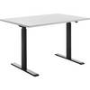Schreibtisch elektrisch höhenverstellbar gerade BxT 1200 x 800 mm lichtgrau/schwarz. Topstar GmbH 67847049