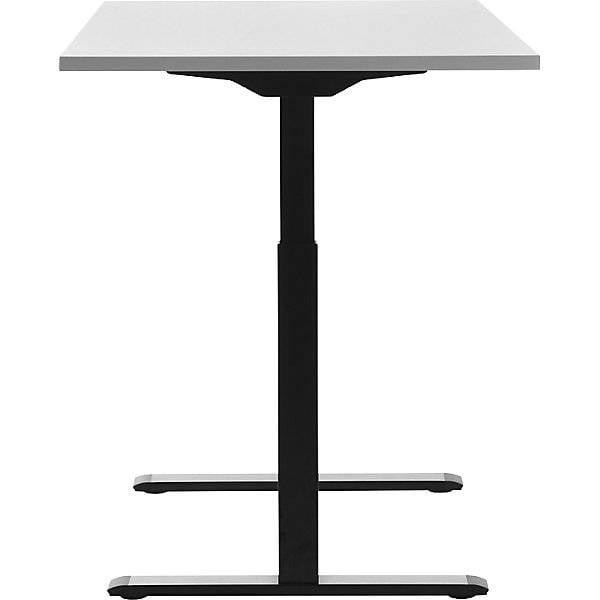 Schreibtisch elektrisch höhenverstellbar gerade BxT 1200 x 800 mm lichtgrau/schwarz. Topstar GmbH 67847049-3