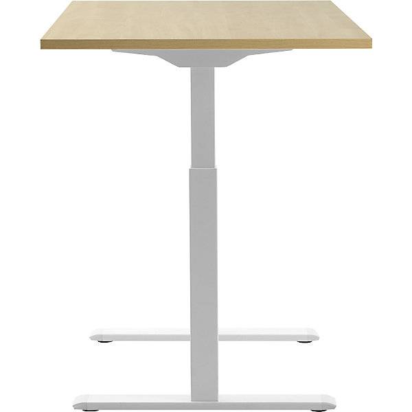 Schreibtisch elektrisch höhenverstellbar gerade BxT 1200 x 800 mm Ahorn/weiß. Topstar GmbH 67845249-1