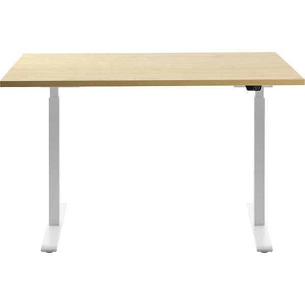 Schreibtisch elektrisch höhenverstellbar gerade BxT 1200 x 800 mm Ahorn/weiß. Topstar GmbH 67845249-2