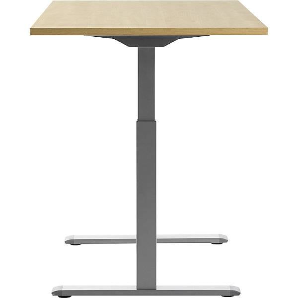 Schreibtisch elektrisch höhenverstellbar gerade BxT 1200 x 800 mm Ahorn/grau. Topstar GmbH 67846249-2