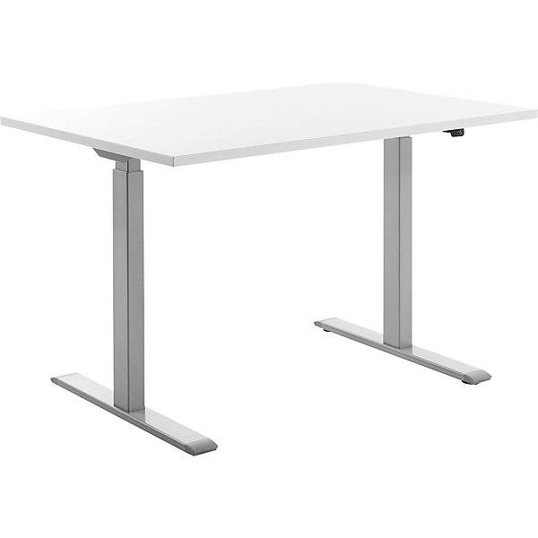 Schreibtisch elektrisch höhenverstellbar gerade BxT 1200 x 800 mm weiß/grau. Topstar GmbH 67843749-0