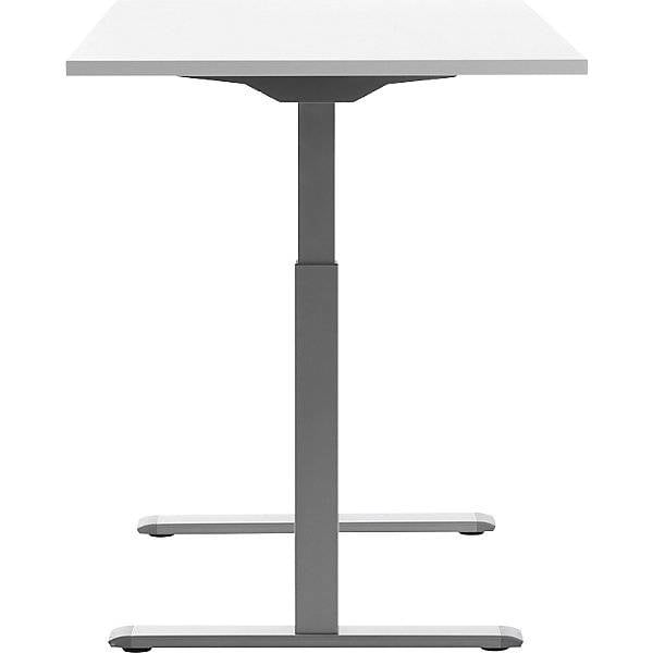 Schreibtisch elektrisch höhenverstellbar gerade BxT 1200 x 800 mm weiß/grau. Topstar GmbH 67843749-1