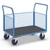 Plattformwagen mit Gitterwänden 3 hohe Gitterwände LxB 1250 x 800 mm Vollelastikreifen. TAKKT Industrial &
