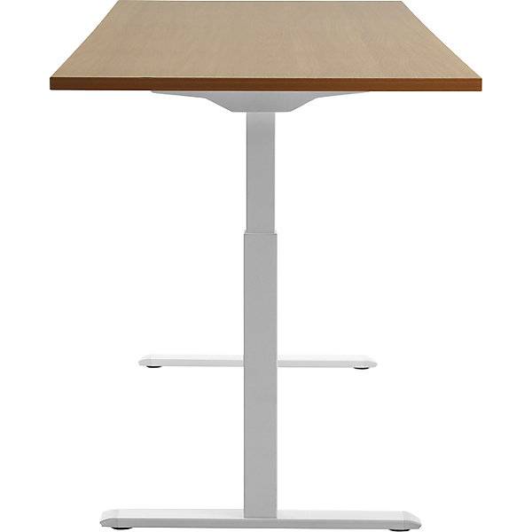 Schreibtisch elektrisch höhenverstellbar gerade BxT 1800 x 800 mm Buche/weiß. Topstar GmbH 67846049-1