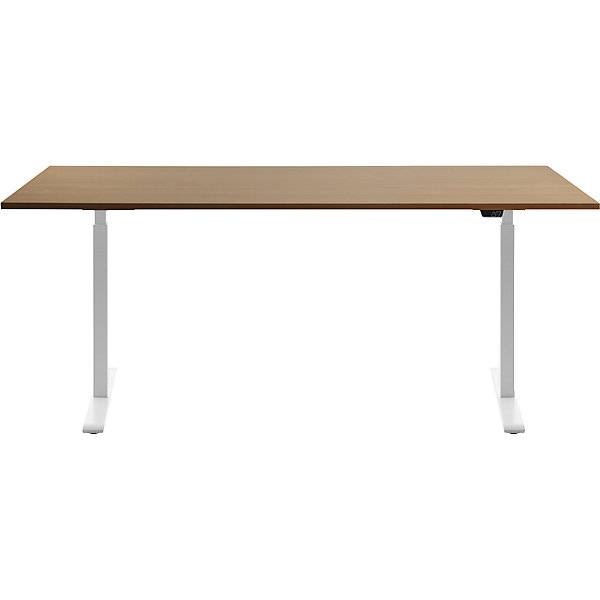 Schreibtisch elektrisch höhenverstellbar gerade BxT 1800 x 800 mm Buche/weiß. Topstar GmbH 67846049-2
