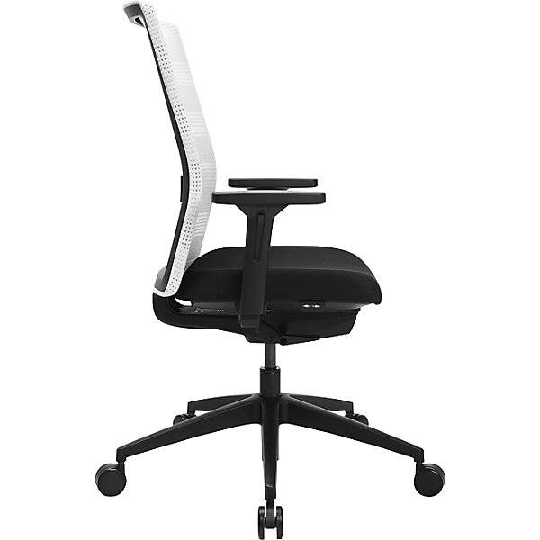 Bürostuhl AirWork mit Armlehnen Synchronmechanik schwarz weiß. Topstar GmbH 73140349-1