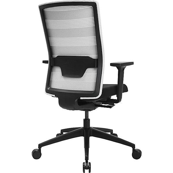 Bürostuhl AirWork mit Armlehnen Synchronmechanik schwarz weiß. Topstar GmbH 73140349-2