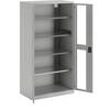 Akku-Ladeschrank 4 Fachböden Sichtfenstertüren Energieleiste seitlich grau. Lista GmbH 49048349