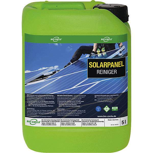 Solarpanelreiniger 5-l-Kanister viskos und schäumend. Bio Circle Surface Technology GmbH 72673449-0