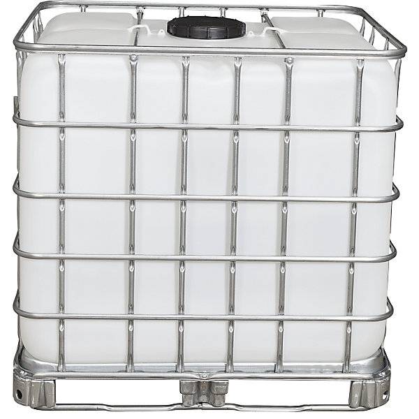 IBC-Container RECOBULK Volumen 1000 l auf Stahlkufen-Palette NW Öffnung 225 mm / NW Auslauf 50 mm. Denios SE-3